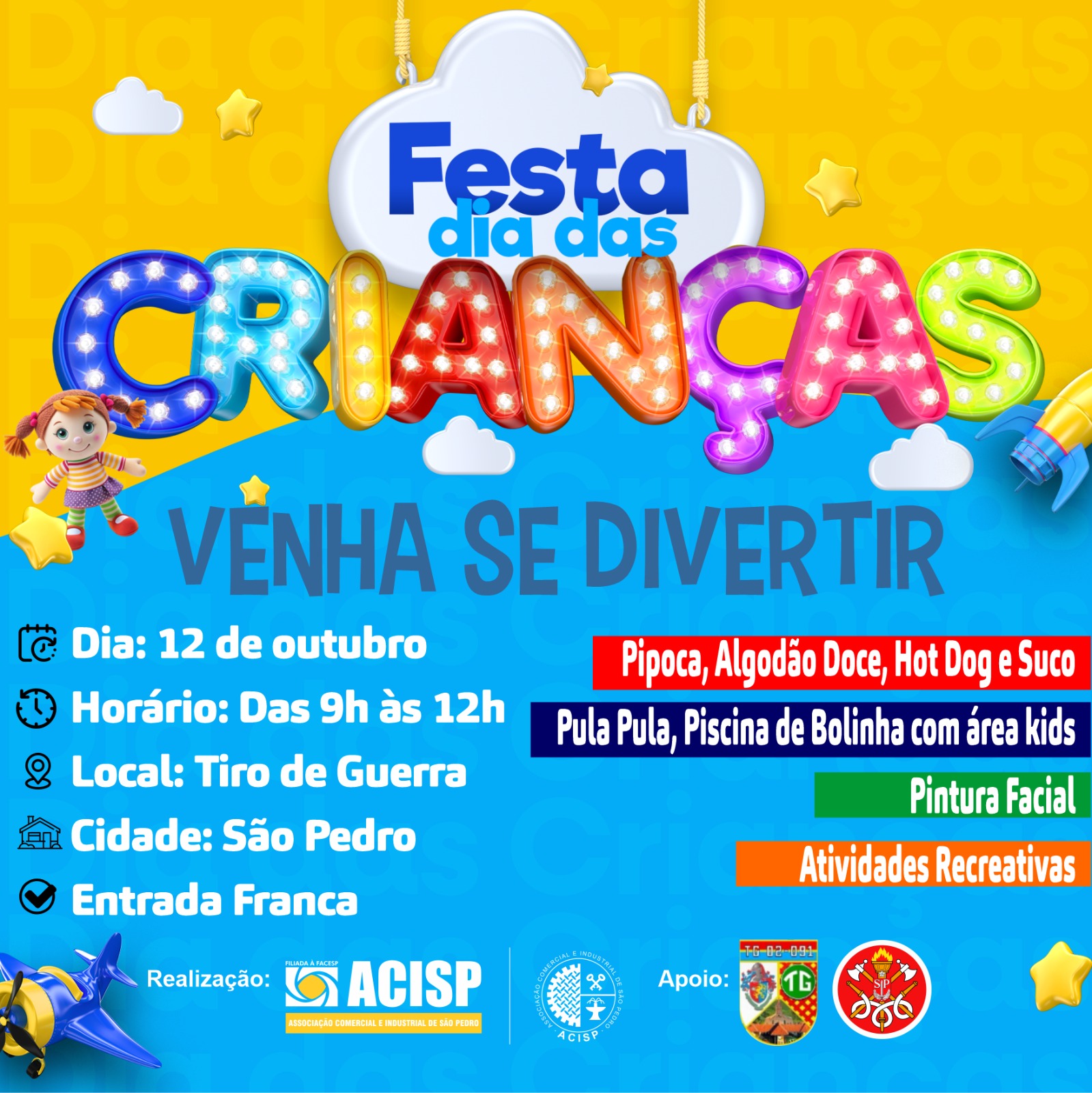 FESTA DO DIA DAS CRIANÇAS – VENHA SE DIVERTIR!