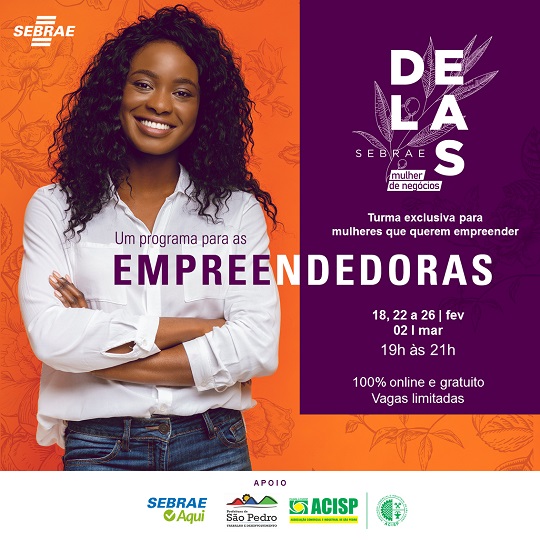 Programa SEBRAE DELAS tem inscrições abertas para mulheres que desejam começar um negócio