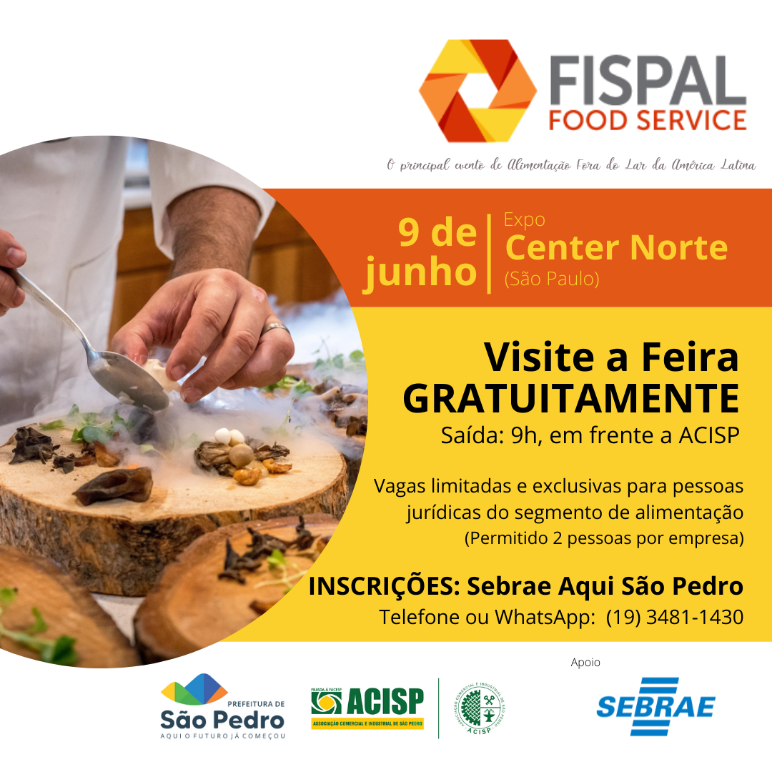 Empresários de São Pedro podem visitar a FISPAL gratuitamente