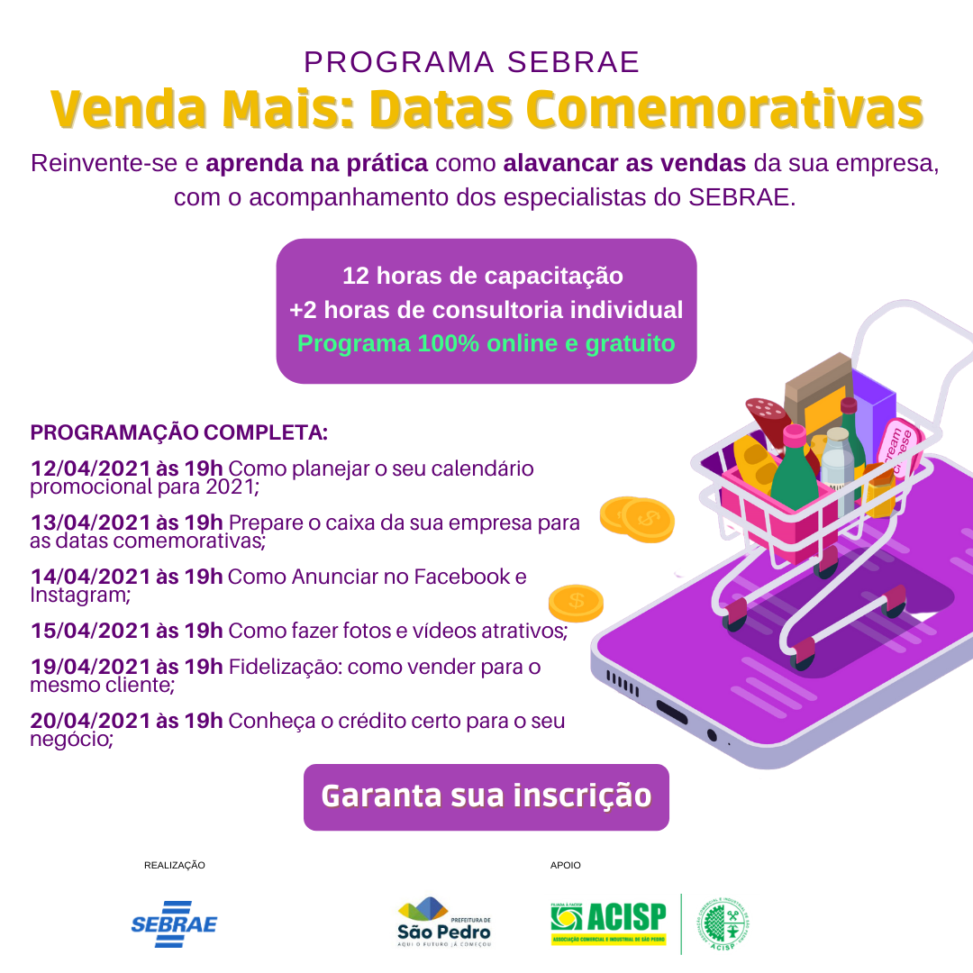 Sebrae Aqui realiza programa de capacitação para apoiar empresários do comércio