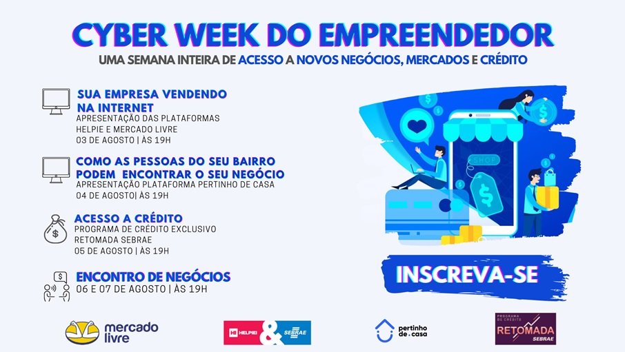 Sebrae-SP oferece evento gratuito de vendas online e crédito para empreendedores