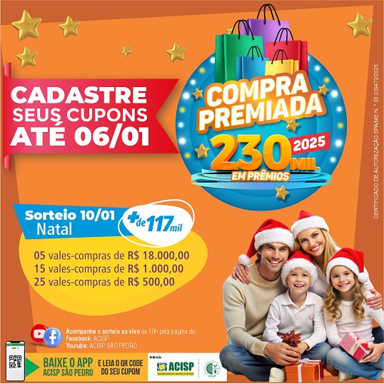 Confira os ganhadores do Sorteio de Natal da Compra Premiada 2025